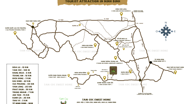 Nắm chắc bản đồ du lịch Ninh Bình – có ngay chuyến du lịch trọn vẹn