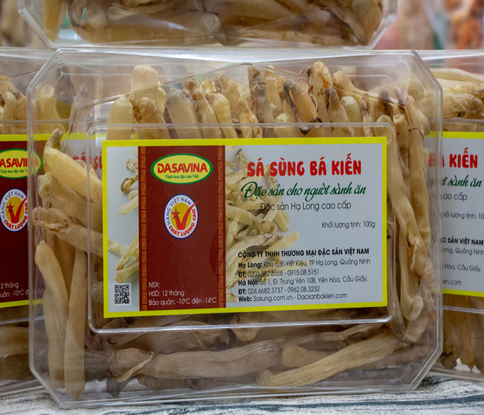 Sá sùng khô hiệu Bá Kiến được nhiều người yêu thích bởi chất lượng tuyệt vời