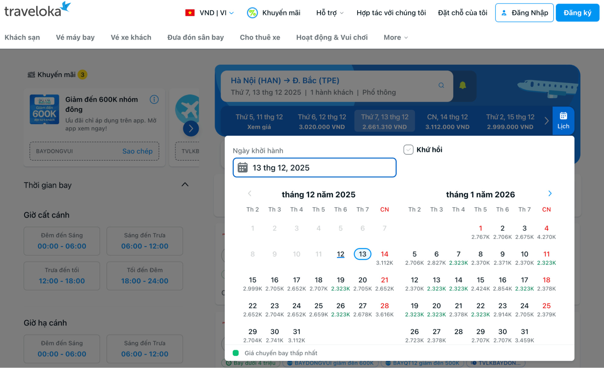 Chọn ngày bay linh hoạt để tối ưu chi phí