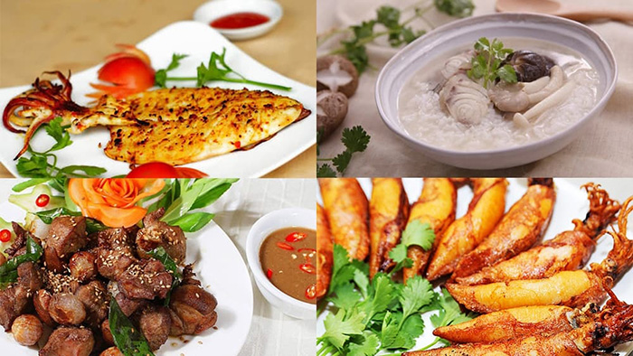 Ẩm thực Thiên Cầm khá nổi tiếng với hải sản tươi ngon, chế biến đậm chất miền biển Hà Tĩnh.